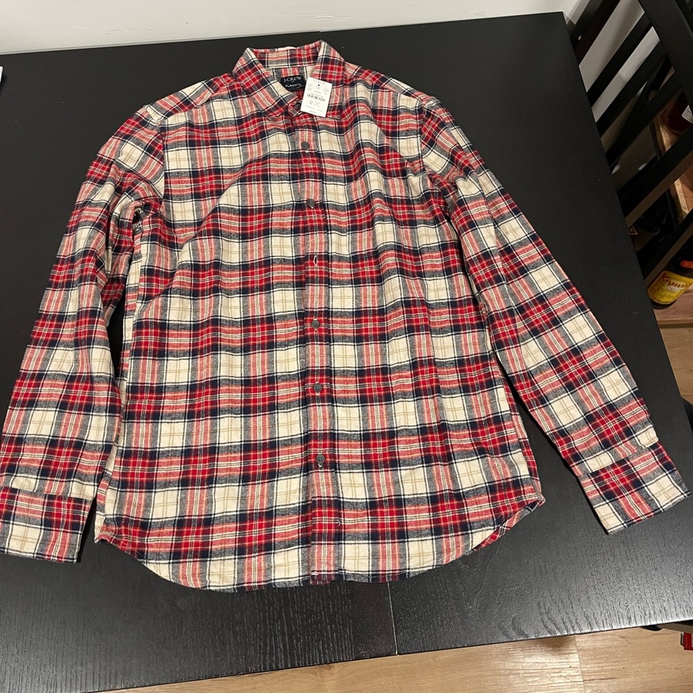 MEDIUM J CREW FLANNEL WITH TAGS RETAIL $79.50